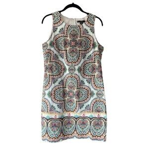 Maggy London Sleeveless Paisley Fun Cute Dress Women’s US 10 Colorful